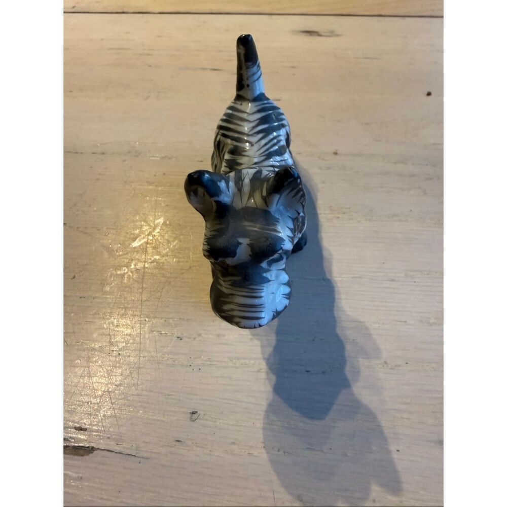 Vtg Porcelain Black White Scottish Terrier Scottie Dog Figurine Japan
